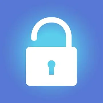 Unlock sign symbol Stock Illustration