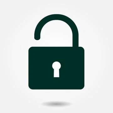 Unlock sign symbol. Stock Illustration