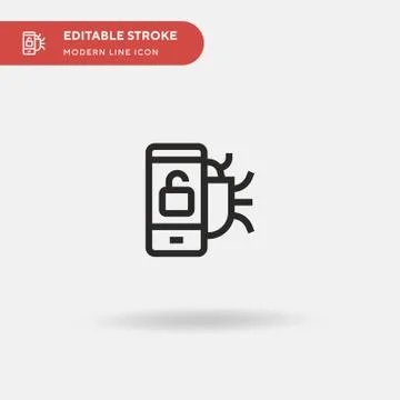 Unlock Simple vector icon. Illustration symbol design template for web mobile Stock Illustration
