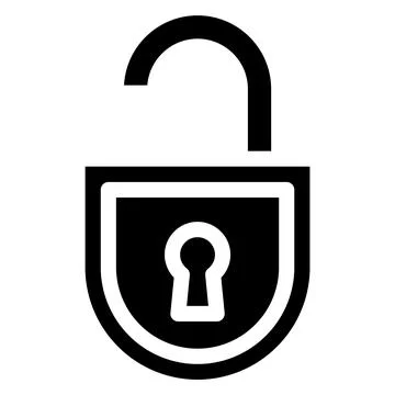 Unlock Vector Icon Design Illustration Stock Illustration