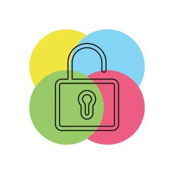 Unlock vector icon Stock Illustration