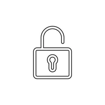 Unlock vector icon Stock Illustration