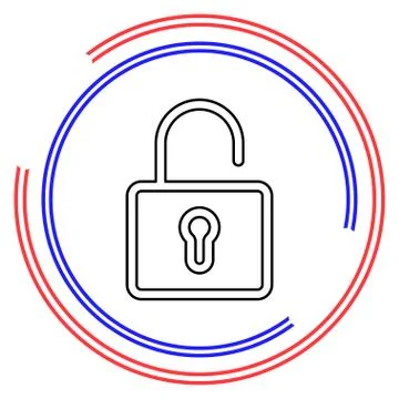 Unlock vector icon Stock Illustration