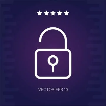 Unlock vector icon Stock Illustration