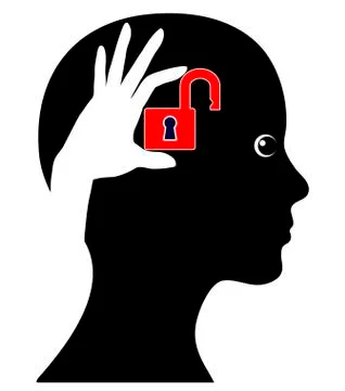 Unlock your Brain Stock Illustration