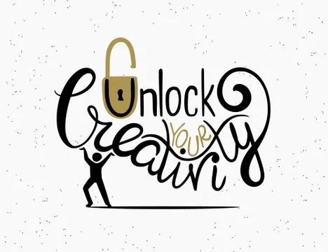 Unlock your creativity Stock Illustration