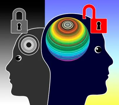 Unlock your Mind Stock Illustration