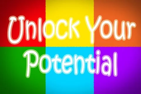 Unlock your potential concept Stock Illustration