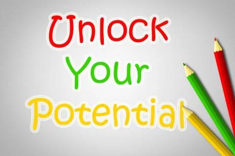 Unlock your potential concept Stock Illustration