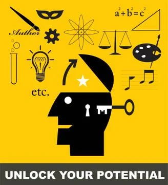 Unlock your potential. Stock Illustration