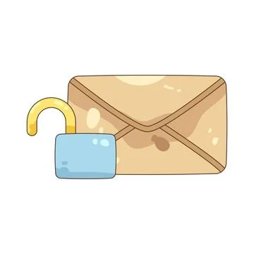 Unlocked envelope Illustrazione stock