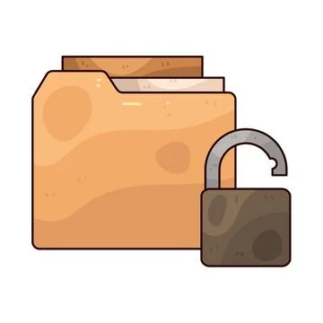 Unlocked Folder illustration 库存插图