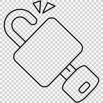 Unlocked padlock Illustrazione stock