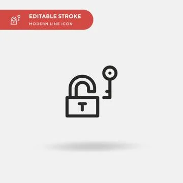 Unlocked Simple vector icon. Illustration symbol design template for web mobi Stock-Illustration