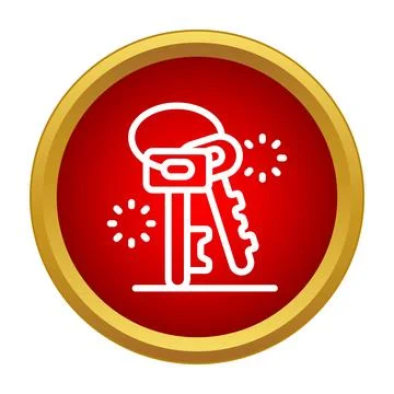 Unlocking access security concept with a keys icon Illustrazione stock