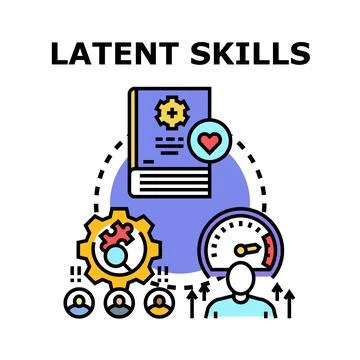 Unlocking and developing latent skills concept illustration Stock Illustration