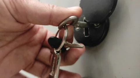 Unlocking the bank safe  Stock Footage 170692486