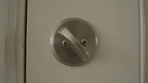 Unlocking Bolt on Door Video stock 149930208