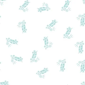 Unlocking car glyph vector seamless pattern 스톡 일러스트