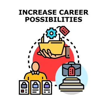 Unlocking career possibilities through skill development and achievement Stock Illustration