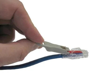 Unlocking CAT5e CAT6 Data Cable Foto stock