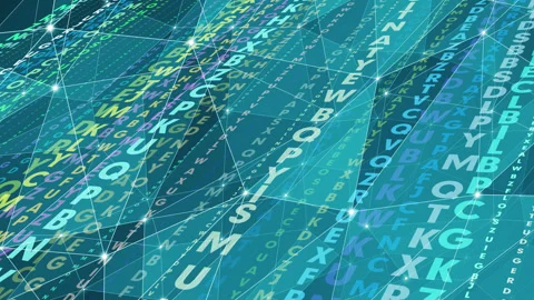 Unlocking code animated alphabet and connected shapes in motion 스톡 동영상 252822409