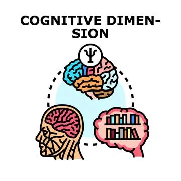 Unlocking cognitive dimension and human brain thinking process Stock Illustration