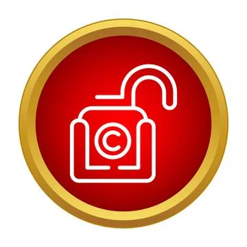 Unlocking copyright protection for creative common content 스톡 일러스트