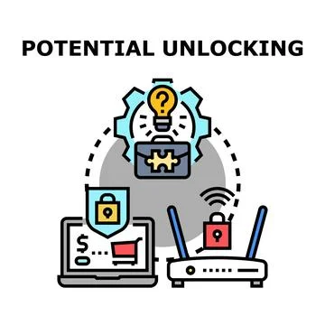 Unlocking creative potential for secure business solutions イラスト素材