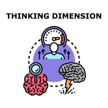 Unlocking creative thinking dimension and mental capacity development Stock Illustration
