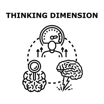 Unlocking creative thinking dimension and mental capacity development Stock Illustration