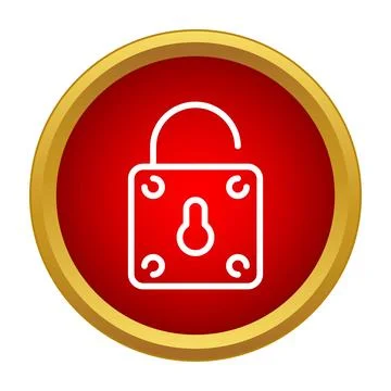 Unlocking data security access with open padlock icon Stock Illustration
