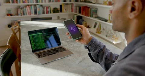 Unlocking device for secure access to information Stock Footage 301681112