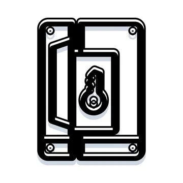 Unlocking digital access with key and security lock icon Illustrazione stock