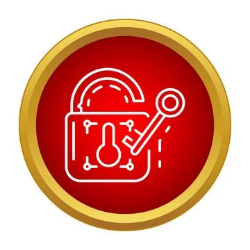 Unlocking digital security with key and padlock icon Stock Illustration