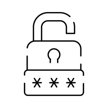 Unlocking digital security with password access and encryption Stock Illustration