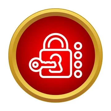 Unlocking digital security, privacy, and access control icon Stock Illustration