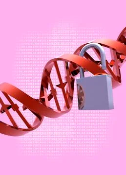 Unlocking dna codes, illustration Stock Illustration
