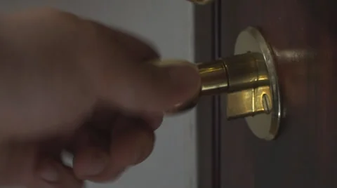 Unlocking Door Close Up-Shot Stock Footage 35458090