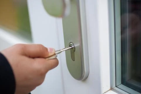 Unlocking doors. Foto stock