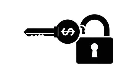 Unlocking financial security Stock Illustration