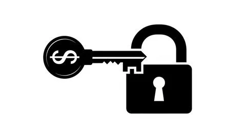 Unlocking financial security Stock Illustration