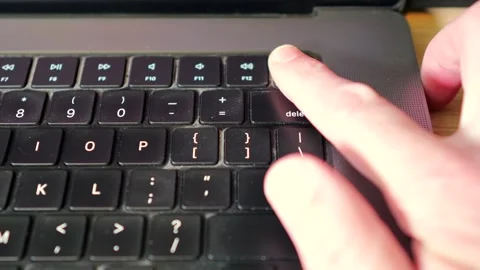 Unlocking Laptop Computer Biometric Fingerprint Stock Footage 336402511
