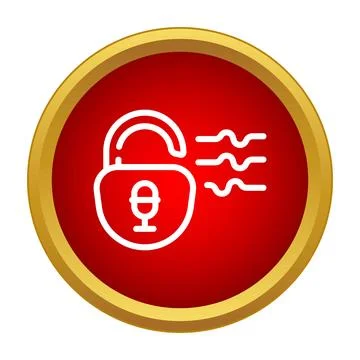 Unlocking microphone privacy control with voice authentication Illustrazione stock