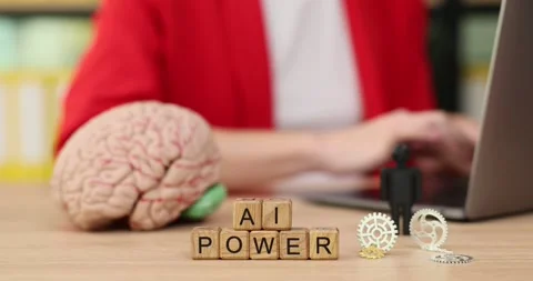 Unlocking potential with AI power in a creative workspace setting during daytime Stock Footage 319743884