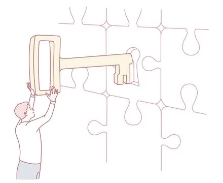 Unlocking Potential Discovering the Key to Effective Problem Solving and 스톡 일러스트