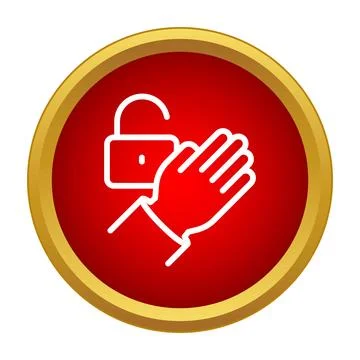 Unlocking security system with open padlock icon concept Stock Illustration
