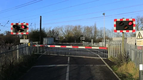 Railway Level Crossing Stock Video Footage Royalty Free Railway Level Crossing Videos Pond5