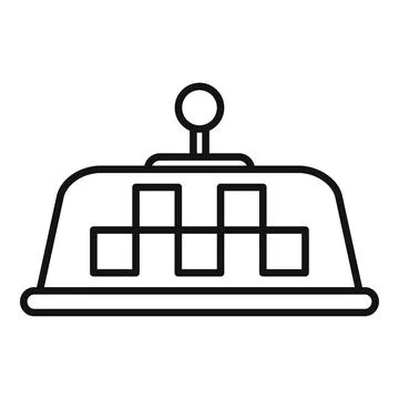 Unmanned taxi position sensor icon, outline style Stock Illustration