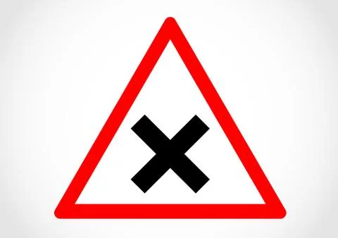 Unmark intersection  Illustrazione stock